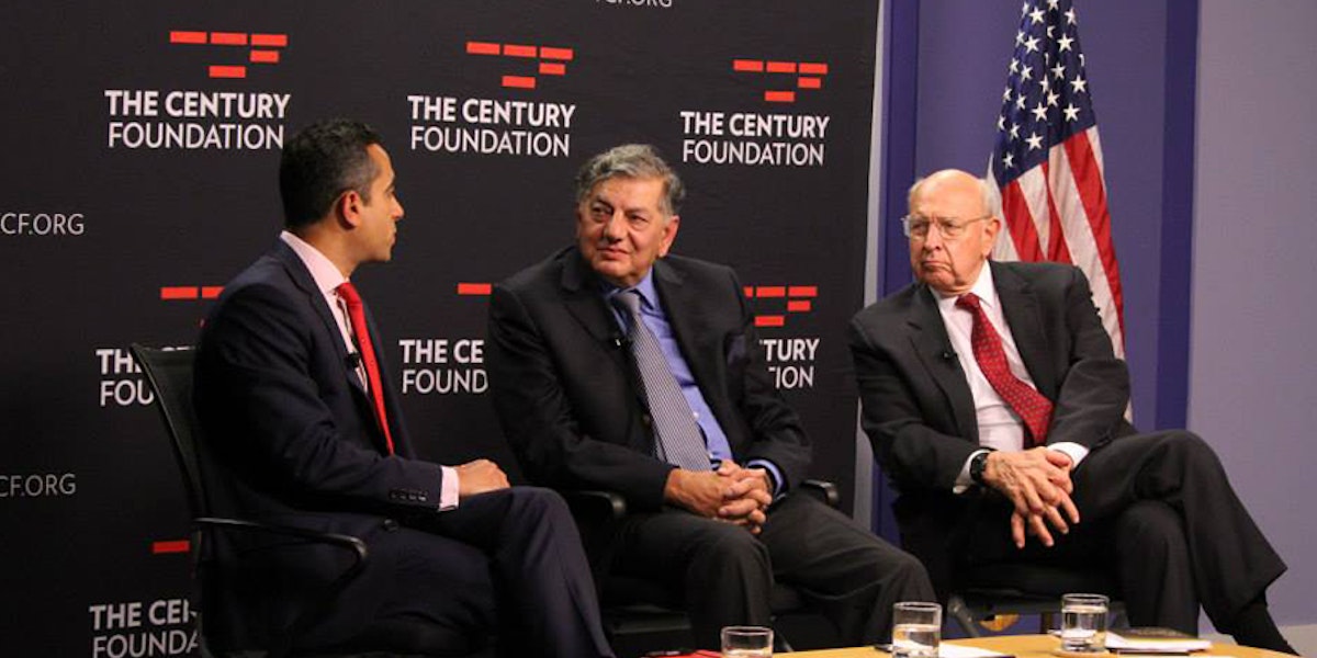 Panel of three men at The Century Foundation