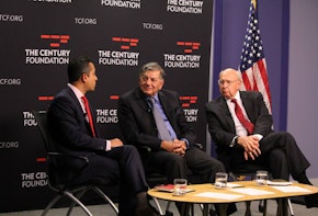 Panel of three men at The Century Foundation