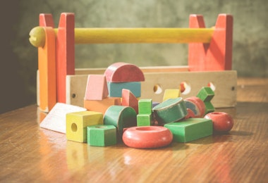 Colorful wooden blocks toy