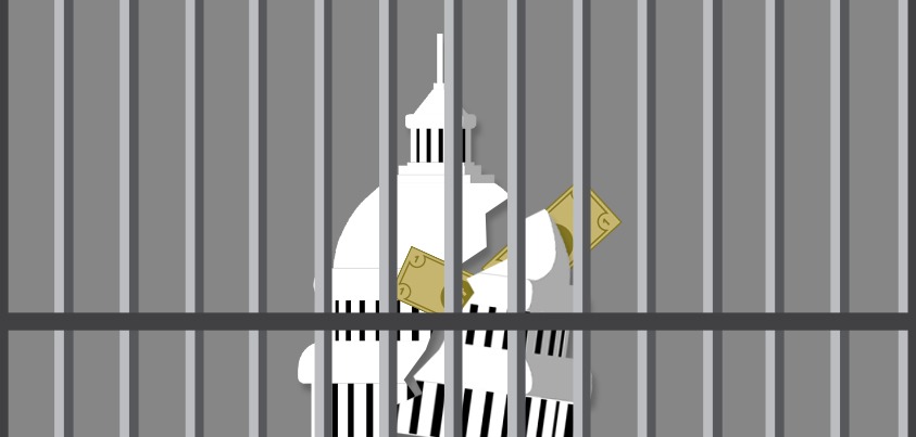 A grapic of an instituition in bars