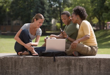 People using laptop computer