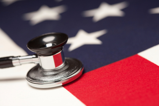 Stethoscope on American Flag