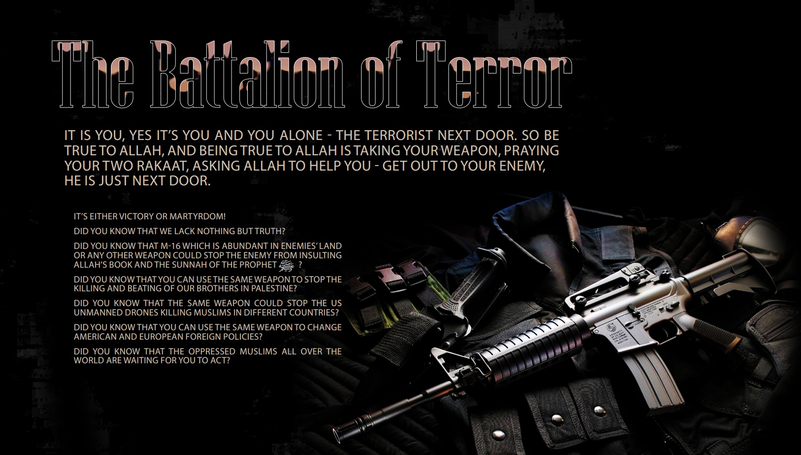 a poster with a gun on it that says the salvation of error