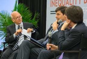 People speaking in a panel