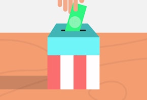 A vector graphic of a voting ballot