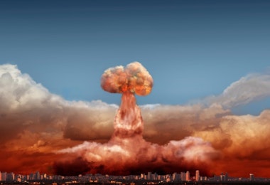 explosion of atomic bomb
