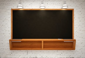 Blank Black School Chalk Board