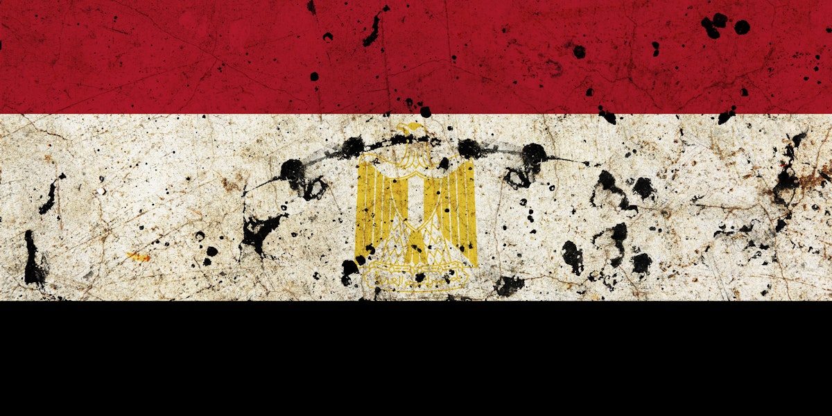 Egypt dirty grunge flag
