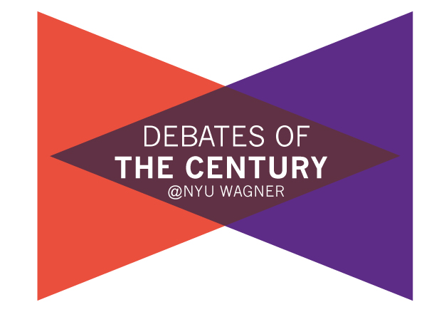A poster for the Debaates of the century at NYU WAGNER