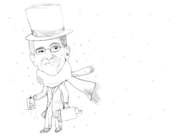 hand drawn illustration of eric cantor