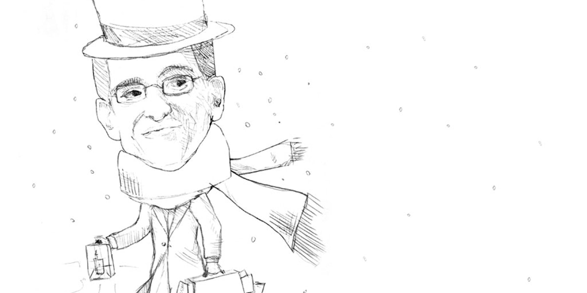 hand drawn illustration of eric cantor