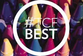 #TCFBEST superimposed over crayons