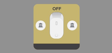 Image of a box with an off button