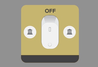 Image of a box with an off button