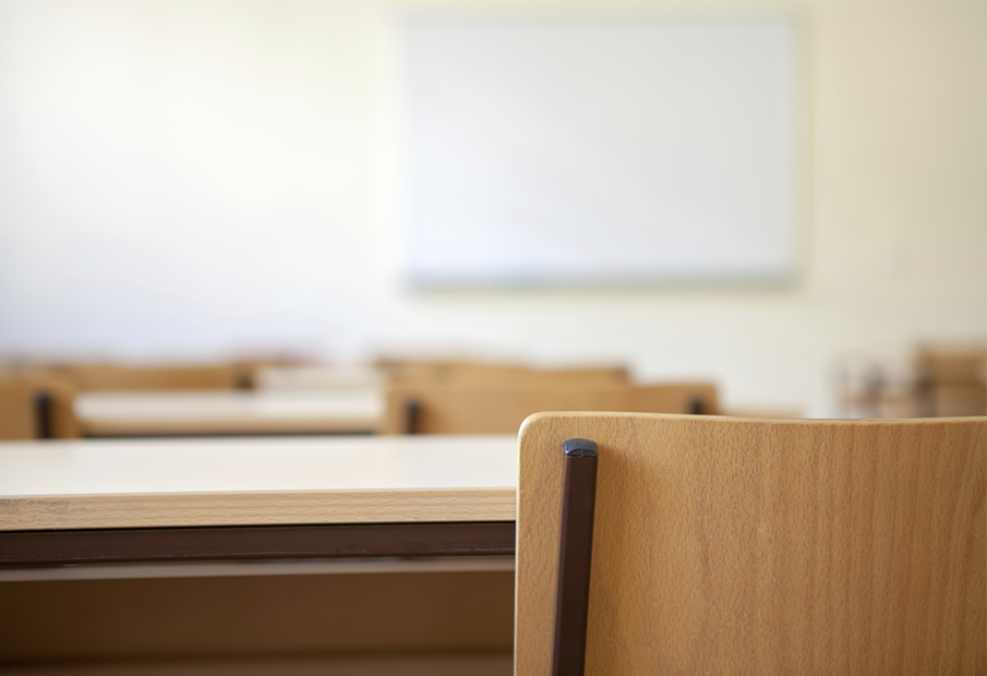 an empty classroom