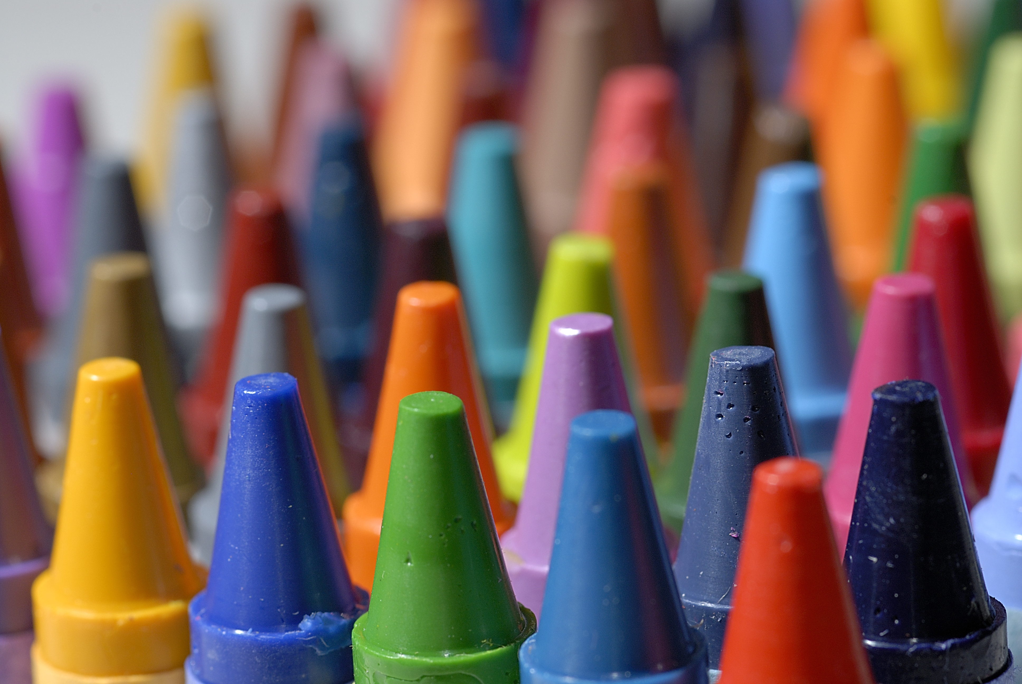 Colorful close up of crayons