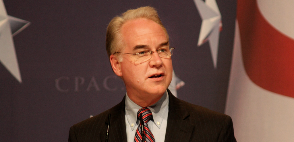 Congressman Tom Price, MD (R-GA), has been selected as the next Secretary of Health and Human Services. Source: Flickr.