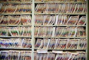 Photograph of medical records
