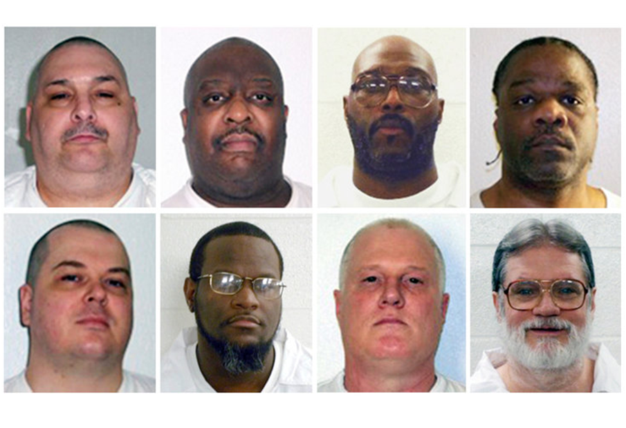 an array of mugshots from Arkansas