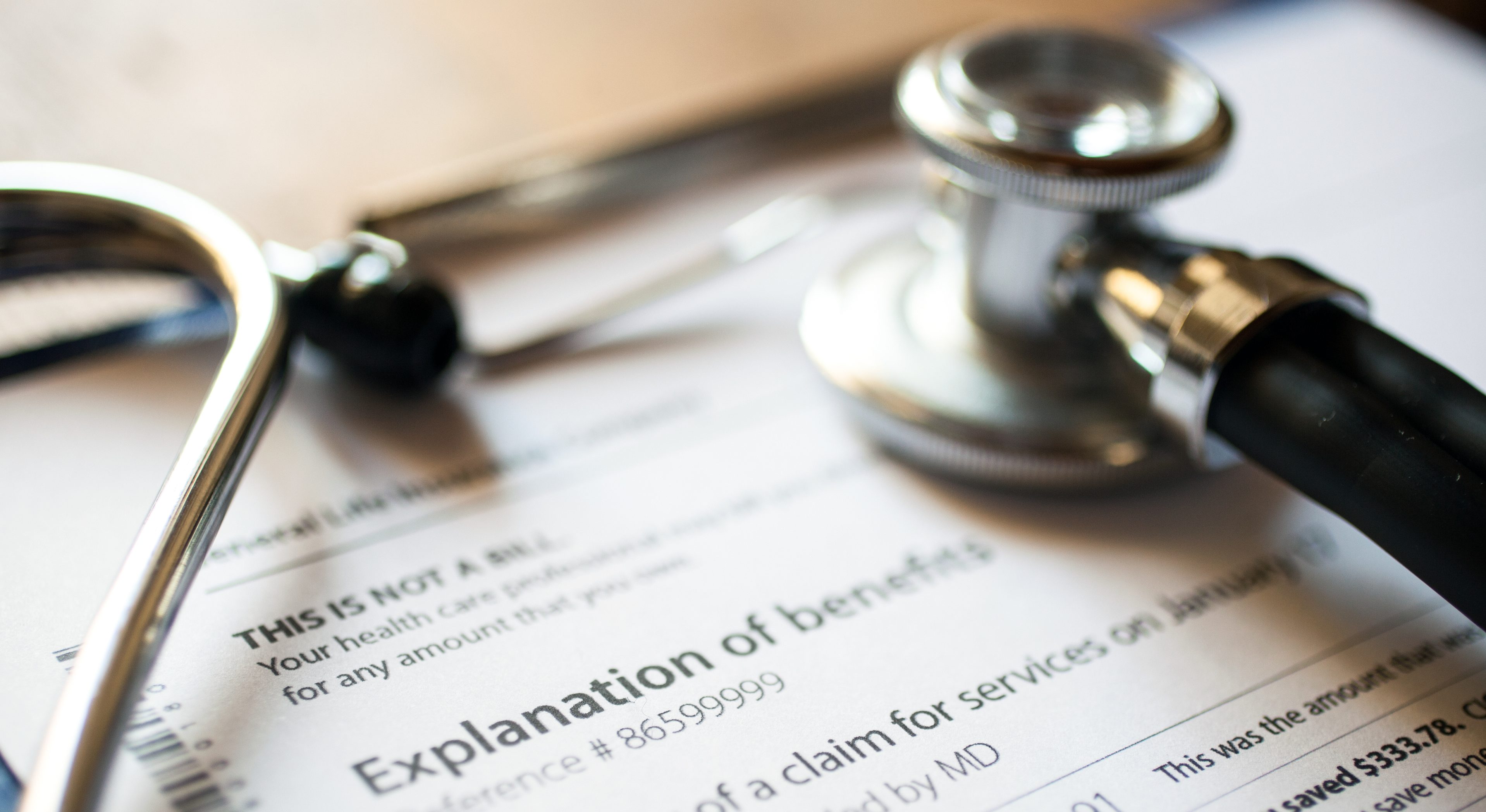 Sthethoscope and medical documents