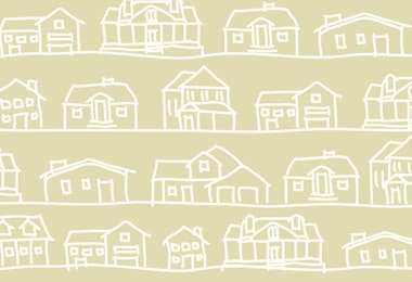 Basic & stylish vector drawing of houses.