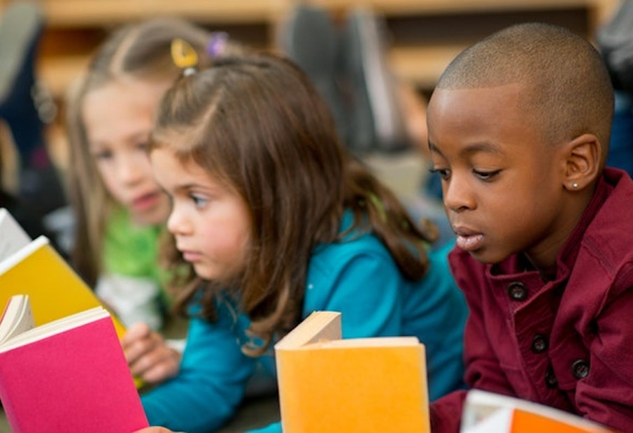 Children reading books