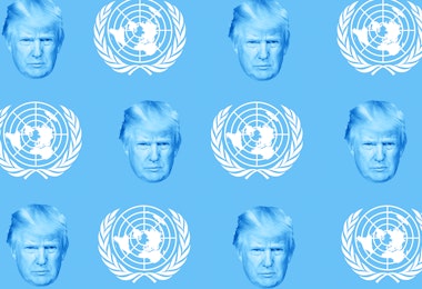 a bunch of portraits of the president of the united nations
