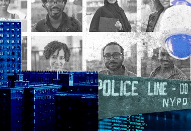 a collage of photos of police officers and nypd