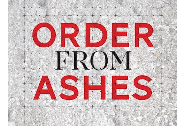 the words order from ashes on a grungy background