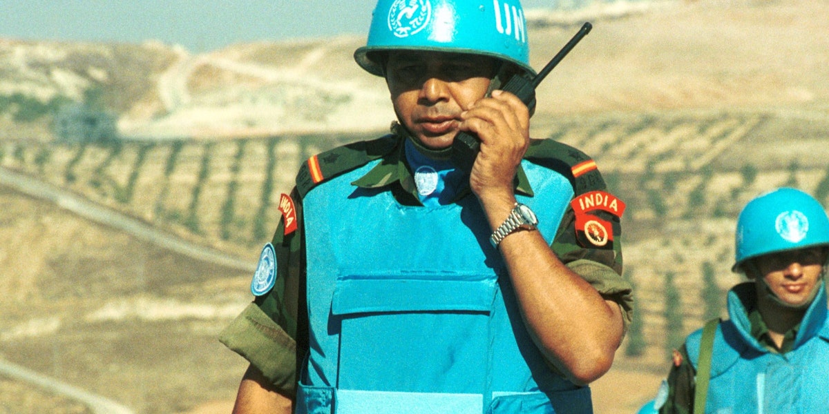 A photograph of United Nations Employee in India