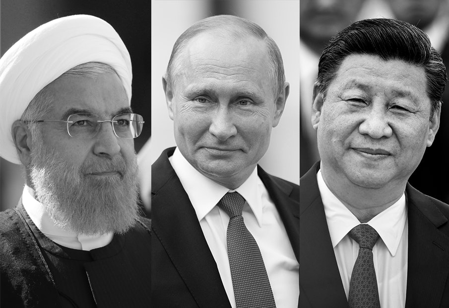 Leaders of Iran, Russia, and China.