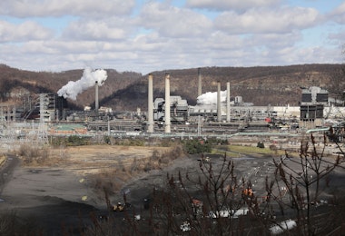 CLAIRTON, PA - MARCH 02:  The United States Steel Corporation plant stands in the town of Clairton on March 2, 2018 in Clairton, Pennsylvania. In a controversial move that has angered European Union leaders, President Donald Trump has announced a plan to place tariffs on steel and aluminum imports. The European Union head president, Jean-Claude Juncker, has said he will put tariffs on products like Harley-Davidsons, Kentucky bourbon and bluejeans if the steel tariffs go through.  (Photo by Spencer Platt/Getty Images)