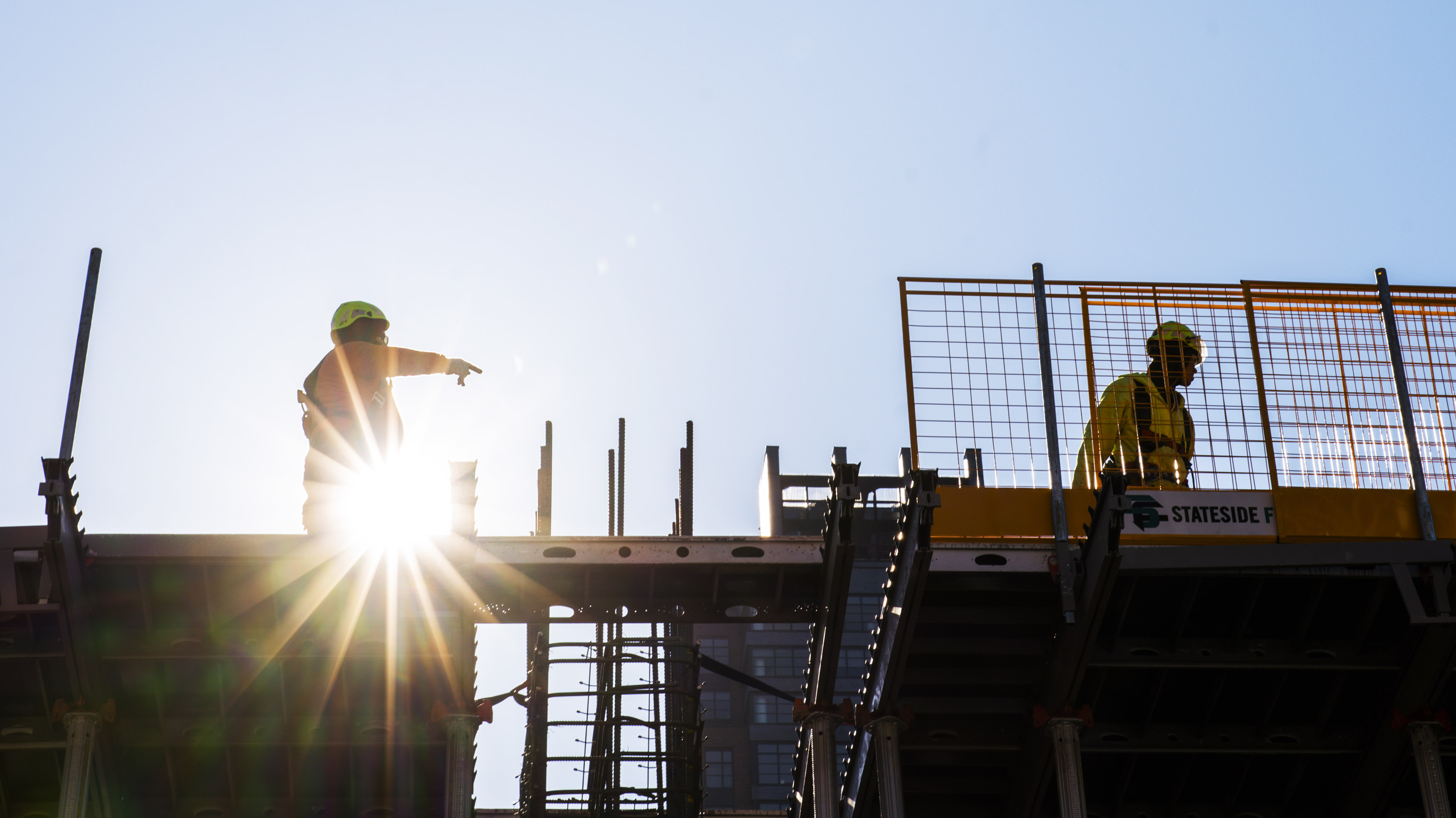 NEW YORK, NY - MARCH 26: Construction workers build a new tower on March 26, 2020 in New York City. Some construction workers building luxury condominiums are being forced to work in the city by their companies, while across the country schools, businesses and places of work have either been shut down or are restricting hours of operation as health officials try to slow the spread of COVID-19. (Photo by Eduardo Munoz Alvarez/Getty Images)