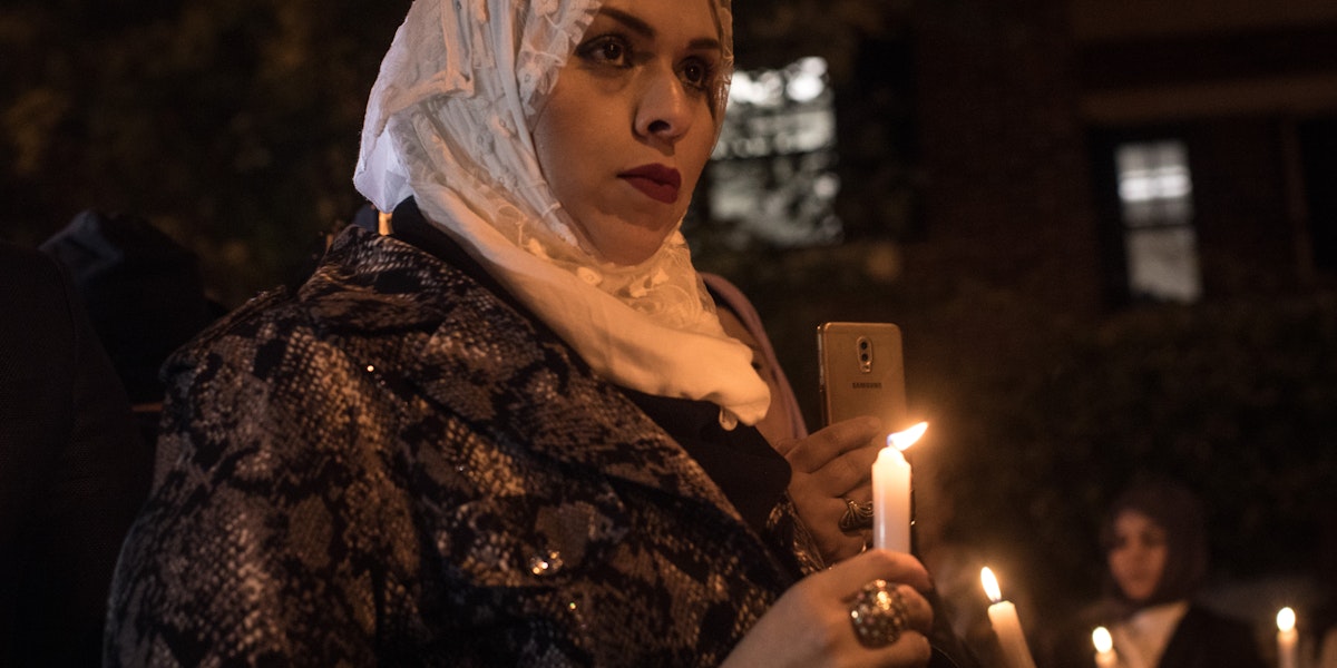 ISTANBUL, TURKEY - OCTOBER 25:  A woman takes part in a candle light vigil to remember journalist Jamal Khashoggi outside the Saudi Arabia consulate on October 25, 2018 in Istanbul, Turkey. Jamal Khashoggi, a U.S. resident and critic of the Saudi regime, went missing after entering the Saudi Arabian consulate in Istanbul on October 2. More than two weeks later Riyadh announced he had been killed accidentally during an altercation with Saudi consulate officials, however as investigations continue new information surfaced, pointing to a brutal and planned murder contradicting previous claims.  (Photo by Chris McGrath/Getty Images)