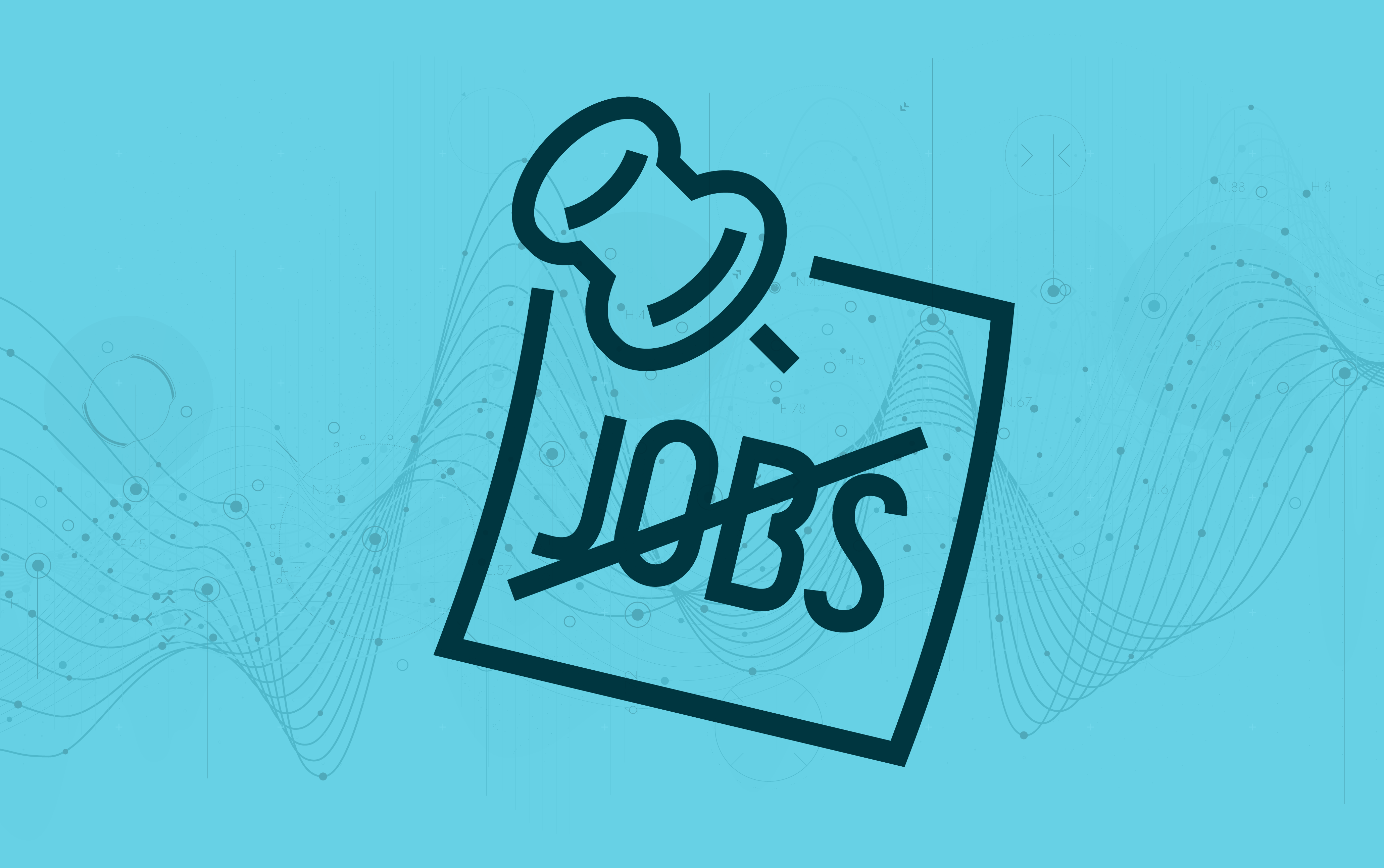 A graphic illustration of a paper reading jobs striked through.