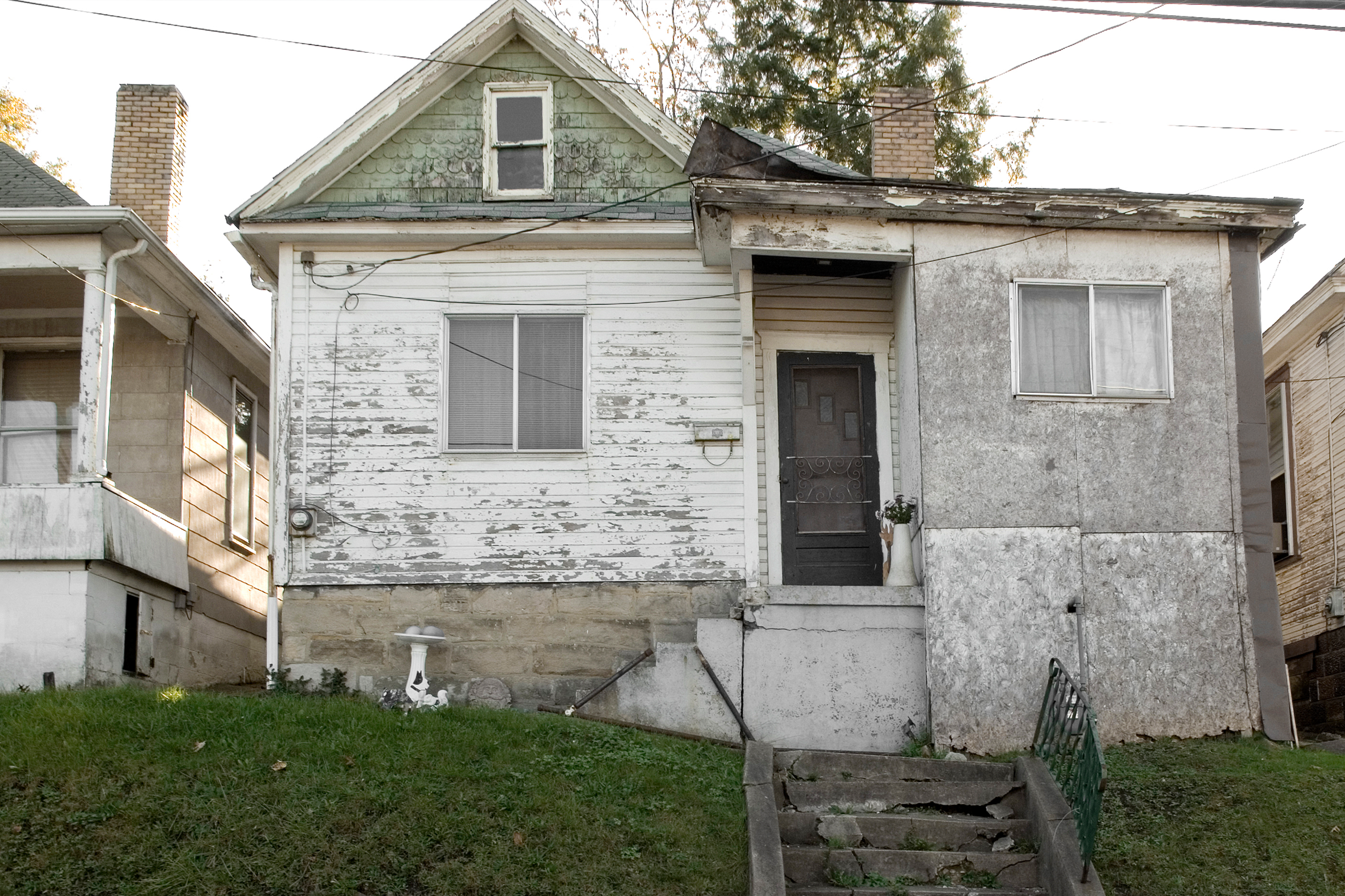 A photograph of a house in the suburbs