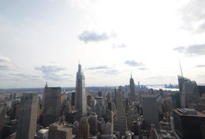NEW YORK, NEW YORK - SEPTEMBER 14: The One Vanderbilt building stands among the Midtown Manhattan skyline as seen from the Top of the Rock on September 14, 2020 in New York City. The One Vanderbilt building, the second-tallest New York City office building, opens up amid the coronavirus (COVID-19) pandemic when many city employees are working from home. (Photo by Michael M. Santiago/Getty Images)