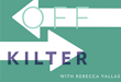 two opposing arrows with the text off kilter with rebecca vallas