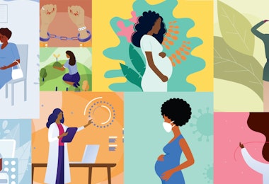 Graphic illustrations around womens health