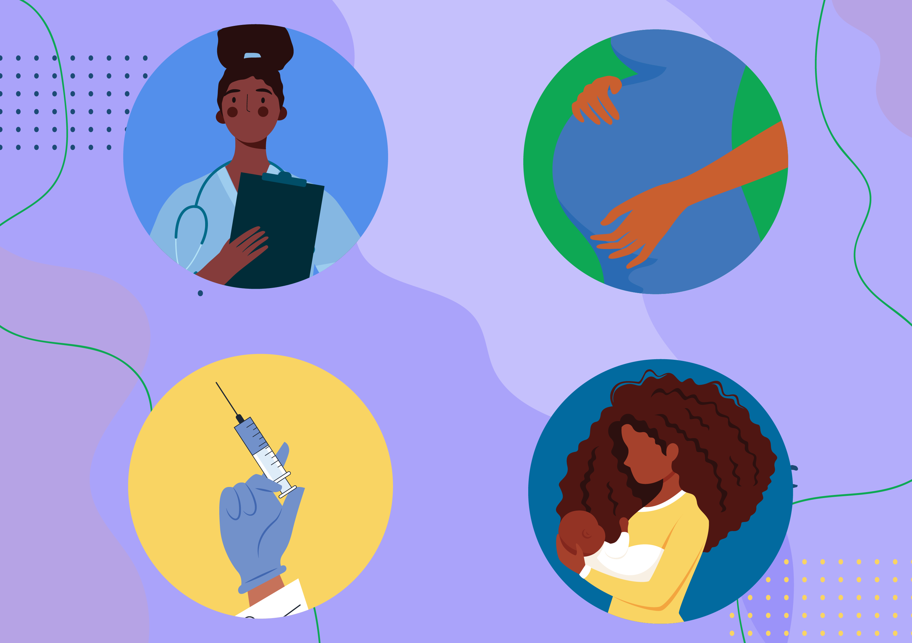 a group of people with different types of medical equipment