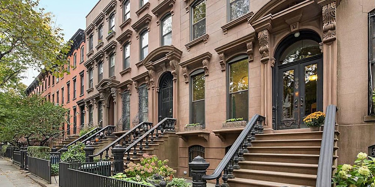Photograph of brownstones