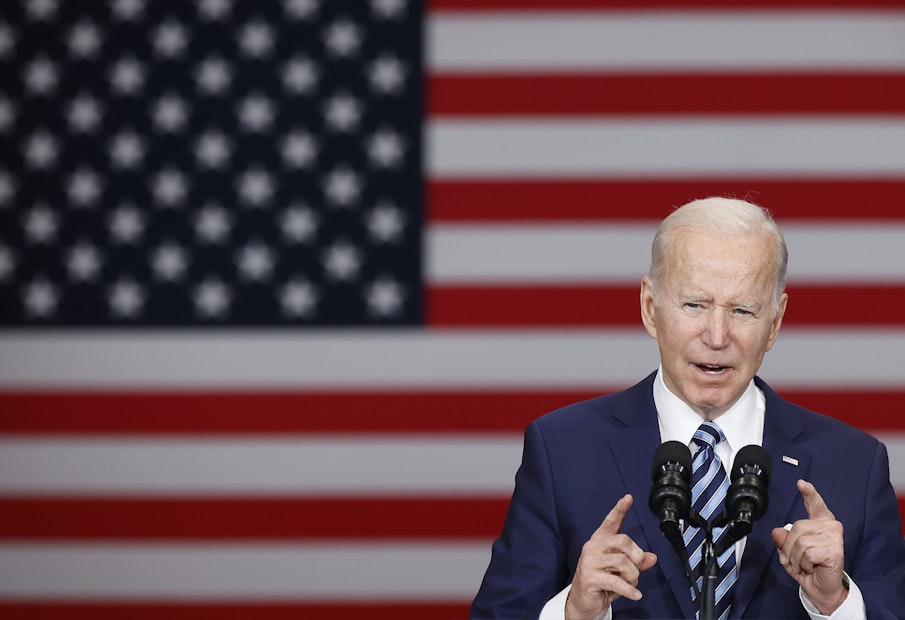 Preseident Biden giving a speech