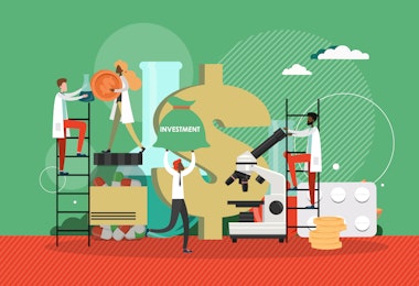 A compilation vector featuring various pharmaceutical and scientific icons.