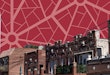 A collage image showing a cut-out of residential buildings in Queens, NY with a city street outline in red positioned behind the cut-out.