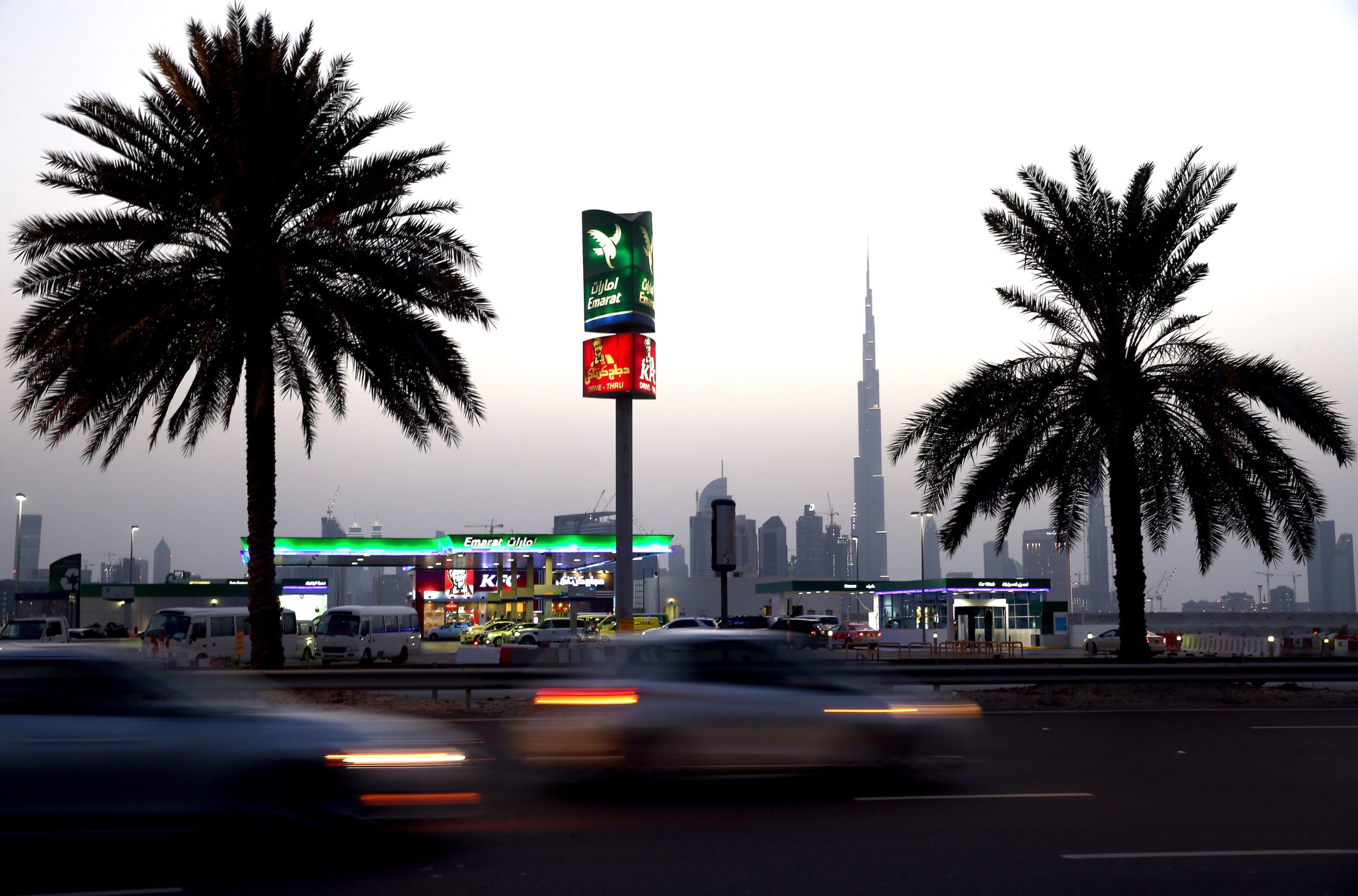 A petrol station is seen on September 7, 2015, in Dubai, United Arab Emirates. Motorists will have to pay on average more than 20 percent more for petrol in the UAE following a decision to deregulate gasoline and diesel prices and create a new pricing policy linked to global levels.