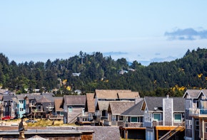 A street of multifamily housing in Oregon.