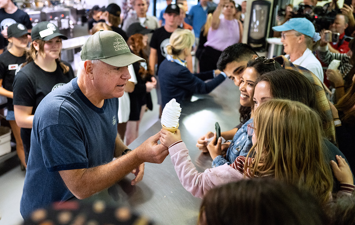 Democratic Vice Presidential Nominee MN Governor Tim Walz Greets Voters At The Minnesota State Fair